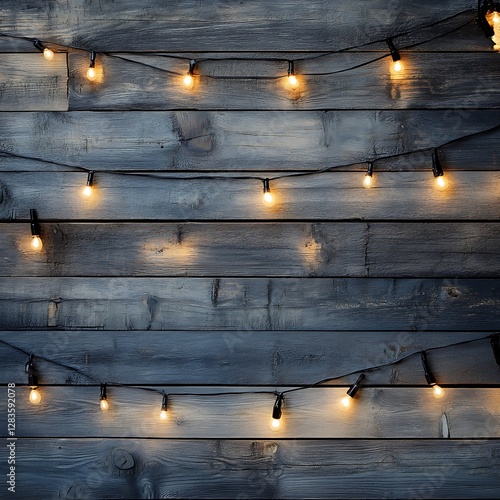 Rustic Gray Wood Wall With String Lights: Aesthetic Design for Home Decor and Interior Inspiration