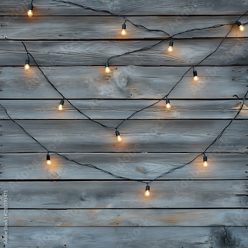 Rustic Gray Wood Wall With String Lights: Aesthetic Design for Home Decor and Interior Inspiration