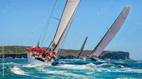 Sailing yachts regatta. Yachting. Sailing race  Australia