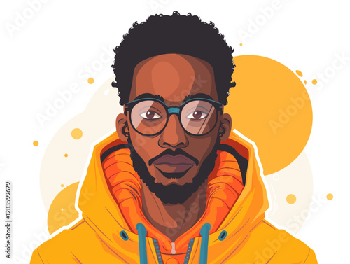 A handsome man with glasses and a raincoat
