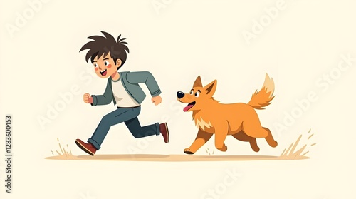 boy and dog