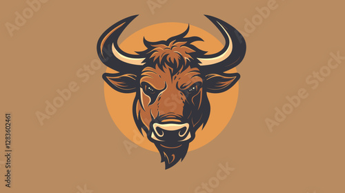 vector illustration of a bull