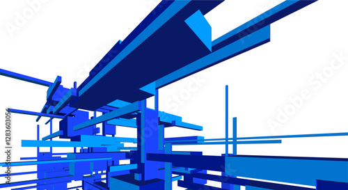 Fotografie Suprematist Geometric Architectural Forms