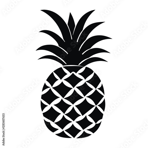 Pineapple silhouette fruit illustration graphic vector