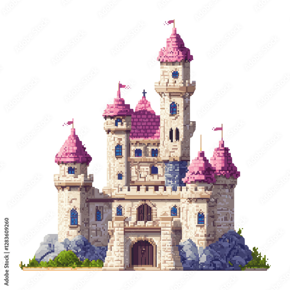 Obraz premium Castle architecture illustration building vector