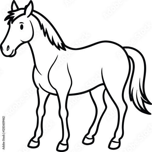 black horse vector illustration