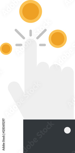 pay per click flat web icon concept