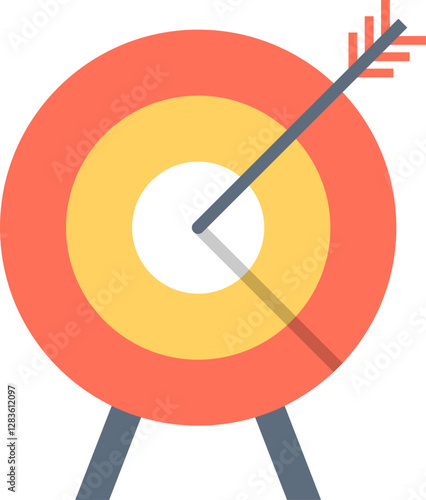 business aspirations flat web icon concept