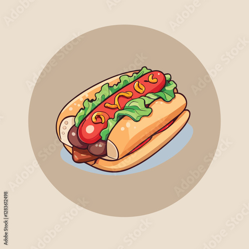 hot dog vector illustration