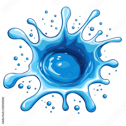 Water splatter illustration droplets splash vector