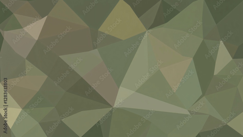 Abstract Green and Brown Low Polygonal Background Abstract Green and Brown Low Polygonal Background