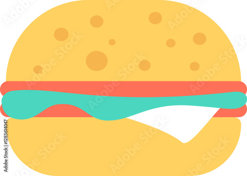 fast food flat web icon concept