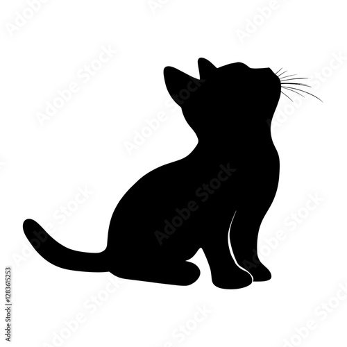 Cat silhouette illustration animal vector