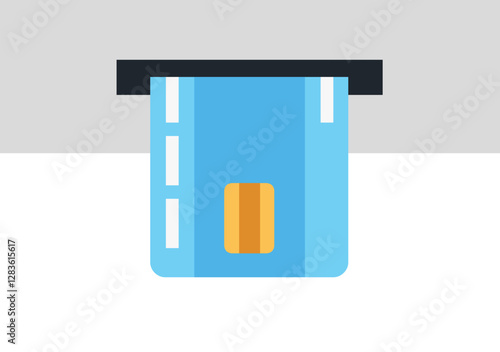 ATM flat web icon concept