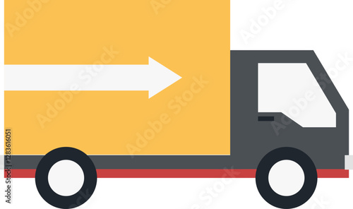 delivery flat web icon concept