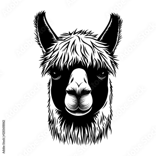 Illustration graphic animal alpaca vector