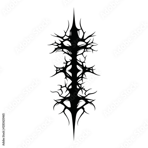 Branch silhouette design black vector