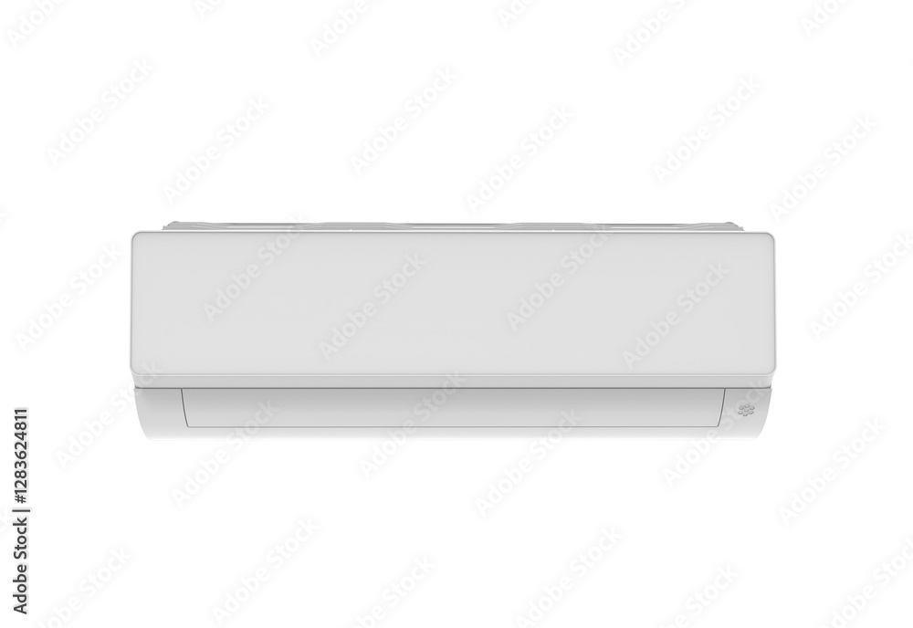 Air Conditioner 7 AC front view without shadow 3d render Air Conditioner 7 AC front view without shadow 3d render