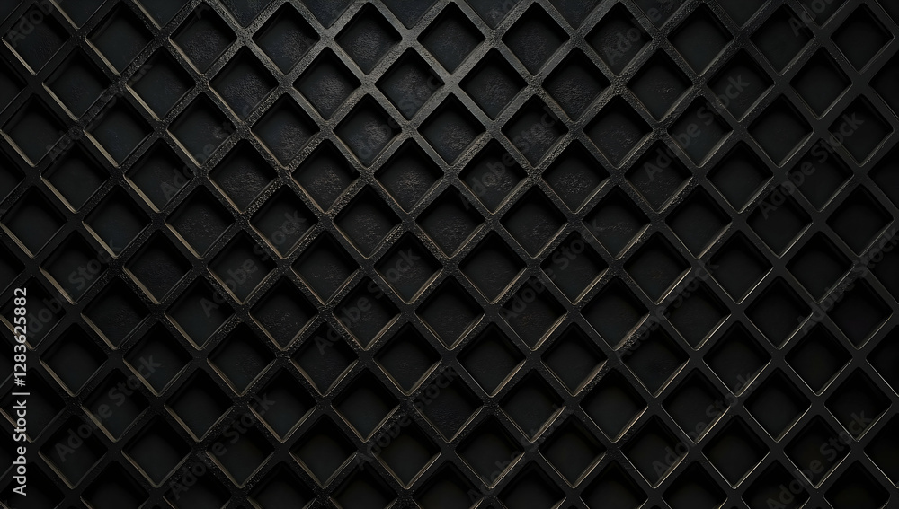 Abstract dark background with a geometric pattern of black cubes, a modern wallpaper design for walls Abstract dark background with a geometric pattern of black cubes, a modern wallpaper design for walls
