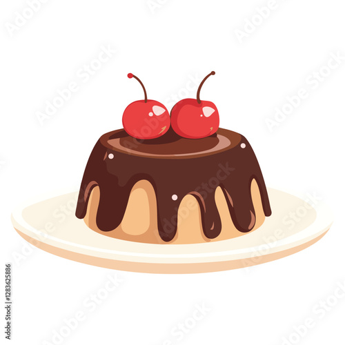 Pudding illustration dessert food  vector
