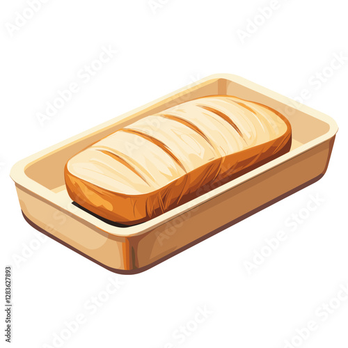 Bread tray bread illustration art  vector