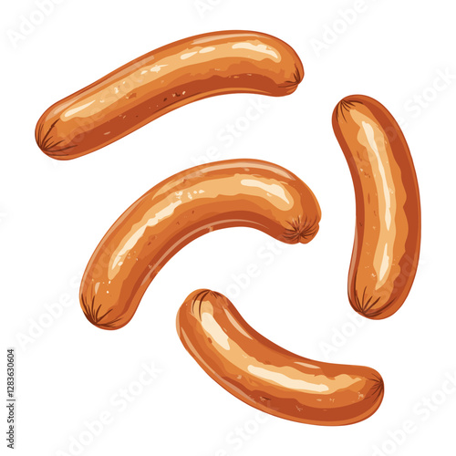 Sausages illustration sausages food vector