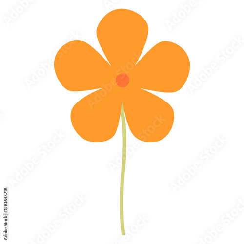 Snapfragons flower illustration simple art  vector