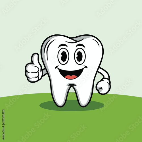 tooth cartoon character
