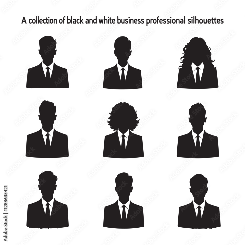 Professional Business People Silhouettes for Website or App Icons
Professional Business People Silhouettes for Website or App Icons