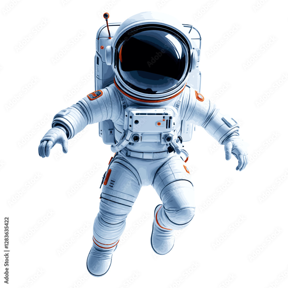 Astronaut in Space 3D rendering Astronaut in Space 3D rendering