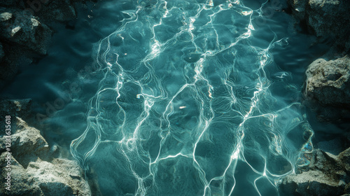 Wallpaper Mural Golden sunlight reflecting on clear water with gentle ripples over a sandy beach, creating a peaceful and tropical summer scene. Torontodigital.ca