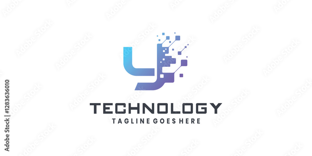Letter Y logo design for technology Letter Y logo design for technology