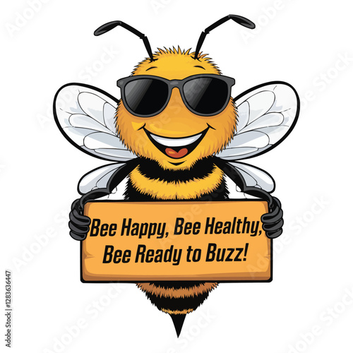 vector illustration of a bee
