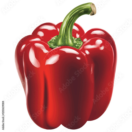 red pepper isolated on white