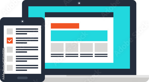 usability evaluation flat web icon concept