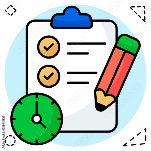 A unique design icon of task deadline