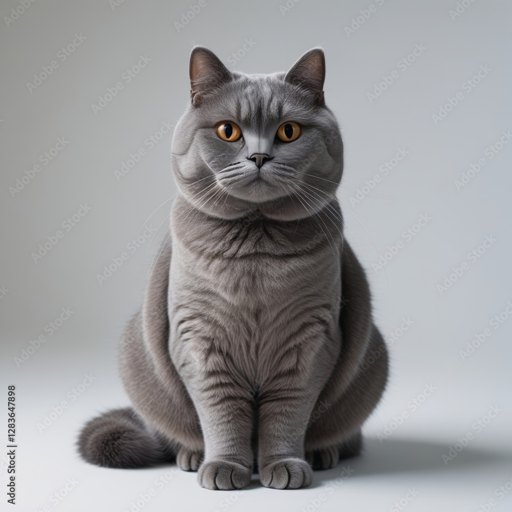 portrait of a cat british short hair isolated on grey background portrait of a cat british short hair isolated on grey background