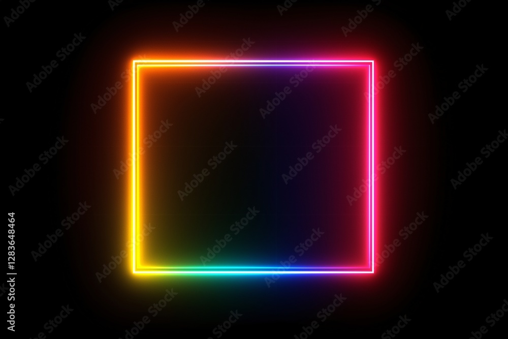 Vibrant neon frame display digital art abstract background modern design eye-catching concept Vibrant neon frame display digital art abstract background modern design eye-catching concept
