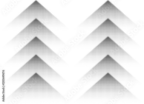 Vector grunge up arrow halftone abstract.Dots texture background