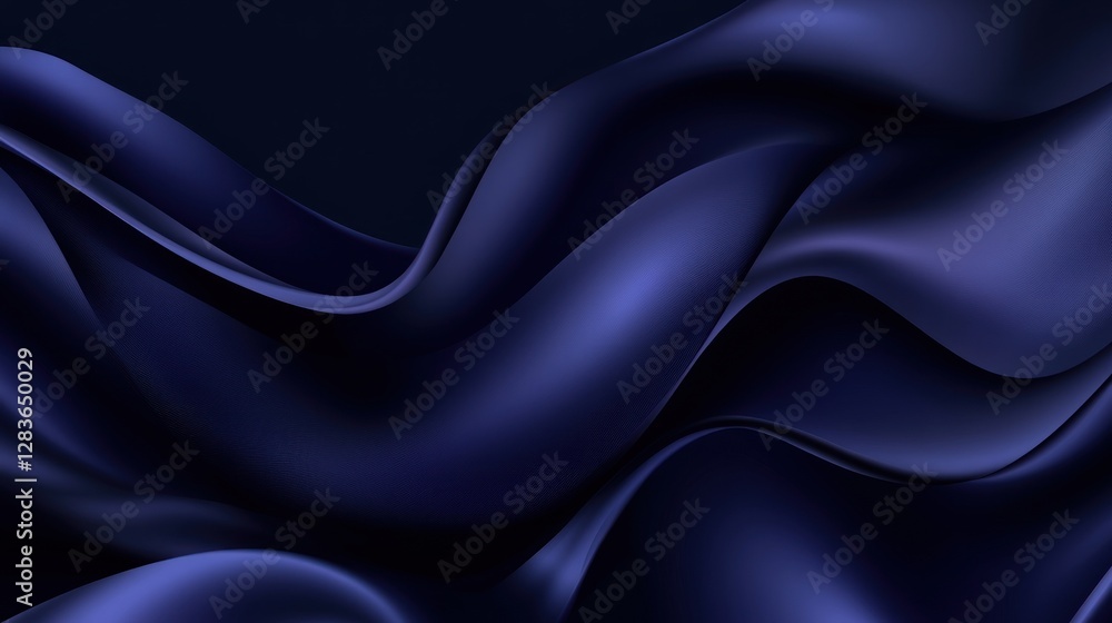 Elegant Dark Blue Fabric Waves Creating a Luxurious Background Texture Elegant Dark Blue Fabric Waves Creating a Luxurious Background Texture
