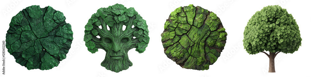 Obraz premium Captivating Imagery of Diverse Patterns and Textures Created by Vibrant Green Leaves Lush Foliage and Flourishing Natural Growth Across a Range of Botanical Formations