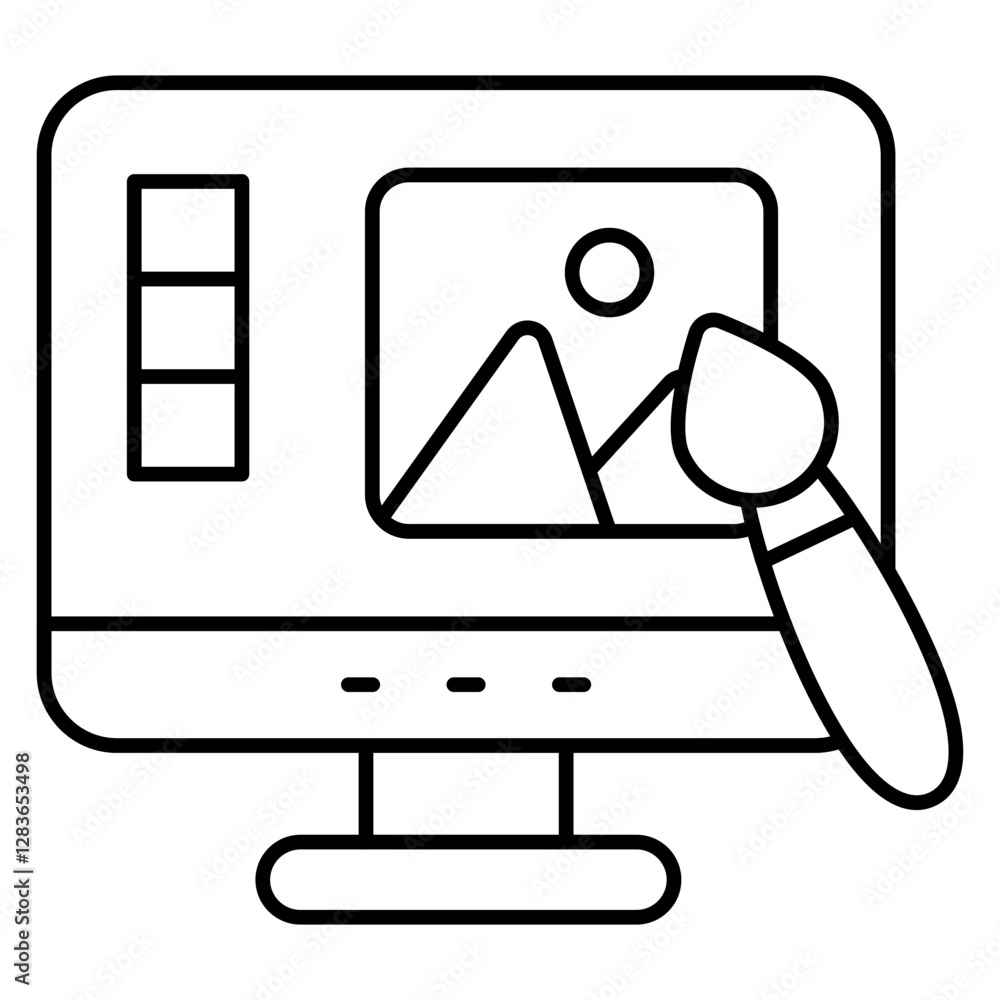 Unique design icon of web landscape Unique design icon of web landscape