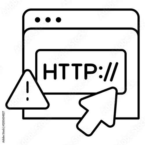 Modern design icon of http website