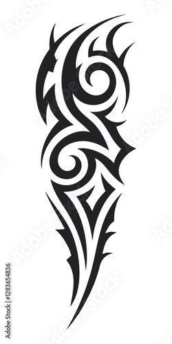 tribal pattern tattoo vector art design, tattoo tribal abstract sleeve, sketch art design isolated on white background.