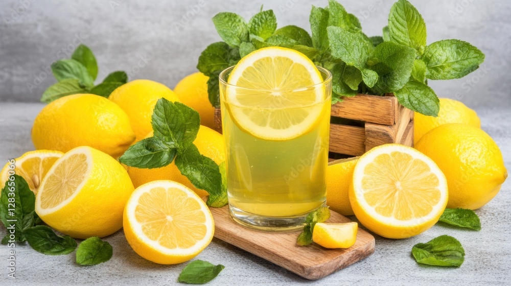Refreshing Homemade Lemonade with Fresh Mint Refreshing Homemade Lemonade with Fresh Mint