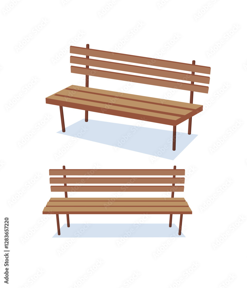 Park wooden bench illustration stock illustration Park wooden bench illustration stock illustration