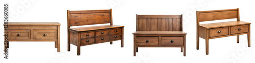 Collection of handcrafted wooden furniture pieces including dressers chests benches and sideboards   perfect for creating a warm inviting and stylish rustic or country inspired home decor photo