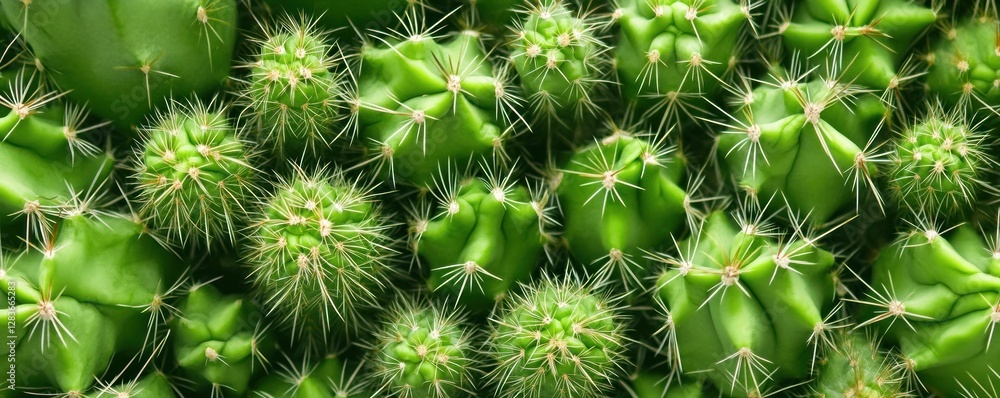 This vibrant cactus texture features a variety of green cacti all uniquely shaped with numerous spines This vibrant cactus texture features a variety of green cacti all uniquely shaped with numerous spines