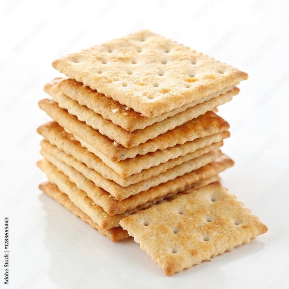 Crispy Crackers: Stack of Tasty Snacks Crispy Crackers: Stack of Tasty Snacks