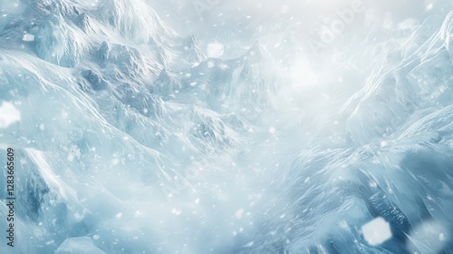 Wallpaper Mural Frozen Majestic Mountain Peaks in a Winter Wonderland Torontodigital.ca